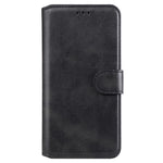 For iPhone 14 6.1 inch Calf Texture PU Leather Phone Cover Magnetic Shockproof Stand Wallet Style Case