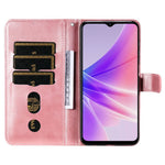 Oppo A57 4G / A57s 4G / A57 (2022) 5G / A77 5G / K10 5G / Realme V23 5G / Narzo 50 5G / Q5i Texturerat läderfodral Plånboksfodral med stativ, dragkedja och ficka för mobil