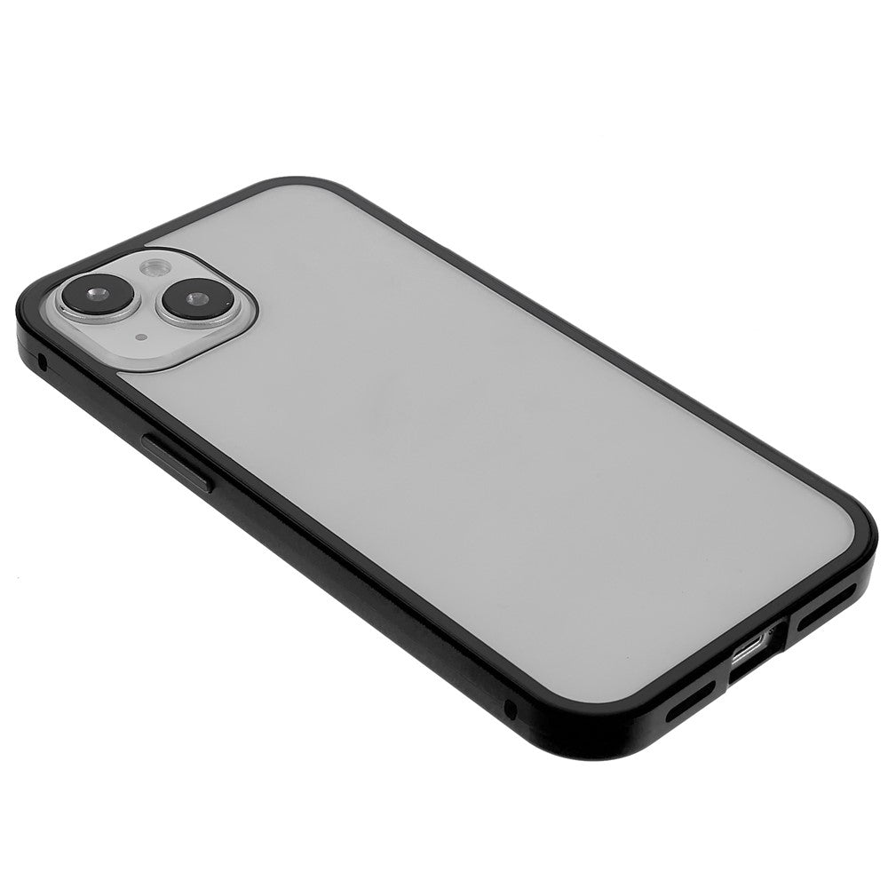 Til iPhone 14 Full Body Case Magnetisk Hærdet Glas Dobbeltsidet Telefoncover
