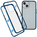 Til iPhone 14 Full Body Case Magnetisk Hærdet Glas Dobbeltsidet Telefoncover