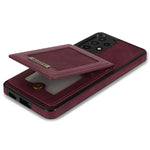 N.BEKUS til Samsung Galaxy A52 4G / 5G / A52s 5G Stødsikkert telefoncover Vertikal kortholder Stander i PU-læder+TPU RFID-blokerende telefoncover