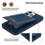 N.BEKUS Phone Case for iPhone 12 Pro Max 6.7 inch, RFID Blocking Vertical Card Holder Kickstand PU Leather+TPU Anti-scratch Phone Back Cover