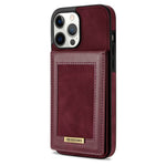 N.BEKUS RFID Blocking Phone Cover for iPhone 12 Pro / 12 6.1 inch, Vertical Card Holder Kickstand Design PU Leather+TPU Phone Case Shell