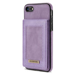N.BEKUS For iPhone 8  /  7  /  SE (2020)  /  SE (2022) PU Leather+TPU Cell Phone Shell RFID Blocking Vertical Card Holder Kickstand Phone Case
