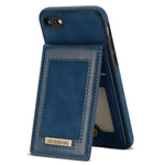 N.BEKUS For iPhone 8  /  7  /  SE (2020)  /  SE (2022) PU Leather+TPU Cell Phone Shell RFID Blocking Vertical Card Holder Kickstand Phone Case