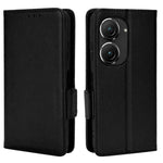 Litchi Texture Magnetic Clasp Phone Case for Asus Zenfone 10 5G / 9 5G PU Leather Foldable Stand Wallet Anti-drop Cover