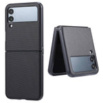 VILI TC-serien til Samsung Galaxy Z Flip4 5G tekstureret læderbelagt PC foldbart cover ridsefast telefonetui
