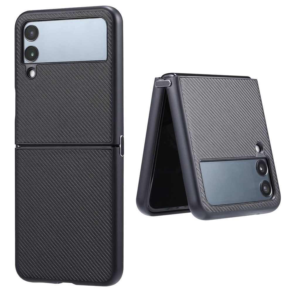 VILI TC-serien til Samsung Galaxy Z Flip4 5G tekstureret læderbelagt PC foldbart cover ridsefast telefonetui