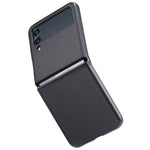 VILI TC-serien til Samsung Galaxy Z Flip4 5G tekstureret læderbelagt PC foldbart cover ridsefast telefonetui