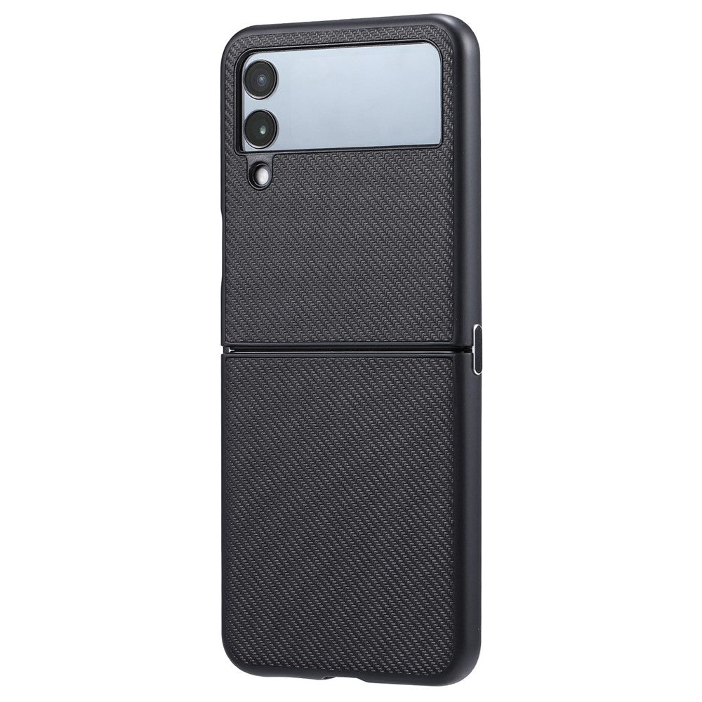 VILI TC-serien til Samsung Galaxy Z Flip4 5G tekstureret læderbelagt PC foldbart cover ridsefast telefonetui