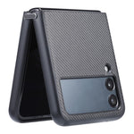 VILI TC-serien til Samsung Galaxy Z Flip4 5G tekstureret læderbelagt PC foldbart cover ridsefast telefonetui