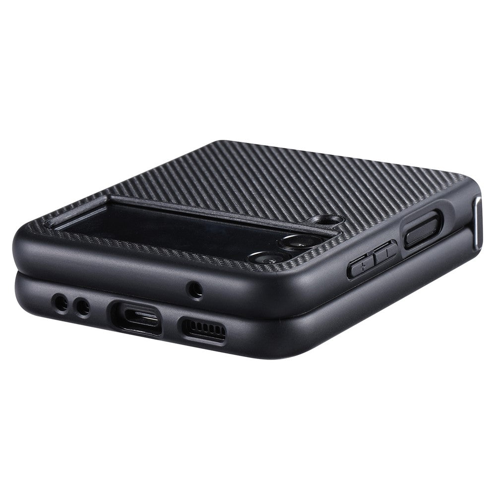 VILI TC-serien til Samsung Galaxy Z Flip4 5G tekstureret læderbelagt PC foldbart cover ridsefast telefonetui
