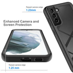 Samsung Galaxy S21 4G / 5G-fuldbeskyttende mobilskal, hårdt PC + blødt TPU-hybridetui med PET-skærmbeskyttelse