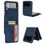Skin-touch Phone Case for Samsung Galaxy Z Flip4 5G, Separable Design Wallet Card Holder Leather Coated PC Cover