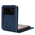 For Samsung Galaxy Z Flip3 5G Separable Design Wallet Phone Case Skin-touch PU Leather Coated PC Card Holder Cover