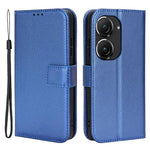 For Asus Zenfone 10 5G / 9 5G Diamond Texture Phone Flip Wallet Case Anti-shock Scratch-resistant PU Leather Cell Phone Cover with Strap
