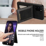 N.BEKUS Anti-fall Phone Case For Samsung Galaxy S20 FE / S20 FE 5G / S20 FE 2022 / S20 Lite, Vertical Card Holder Kickstand PU Leather+TPU RFID Blocking Phone Cover