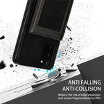 N.BEKUS Anti-fall Phone Case For Samsung Galaxy S20 FE / S20 FE 5G / S20 FE 2022 / S20 Lite, Vertical Card Holder Kickstand PU Leather+TPU RFID Blocking Phone Cover