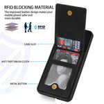 N.BEKUS Anti-fall Phone Case For Samsung Galaxy S20 FE / S20 FE 5G / S20 FE 2022 / S20 Lite, Vertical Card Holder Kickstand PU Leather+TPU RFID Blocking Phone Cover
