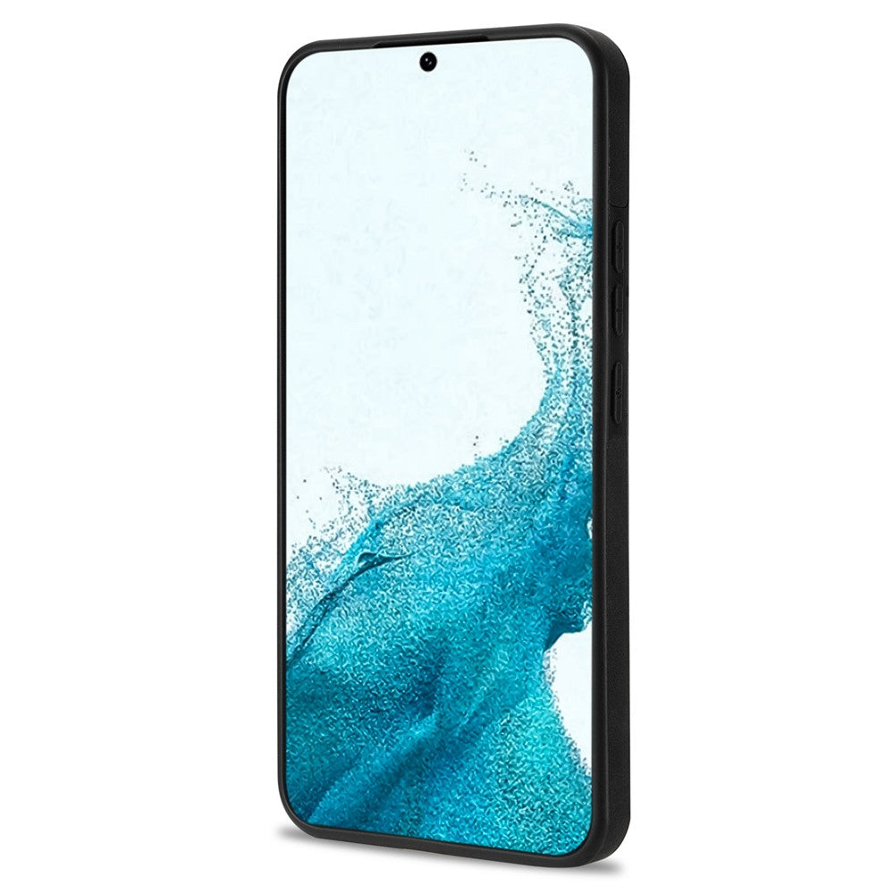 N.BEKUS för Samsung Galaxy S22+ 5G Välskyddat Vertikalt mobilskal Korthållare Stativ PU-läder+TPU RFID-blockerande Reptåligt mobilskal