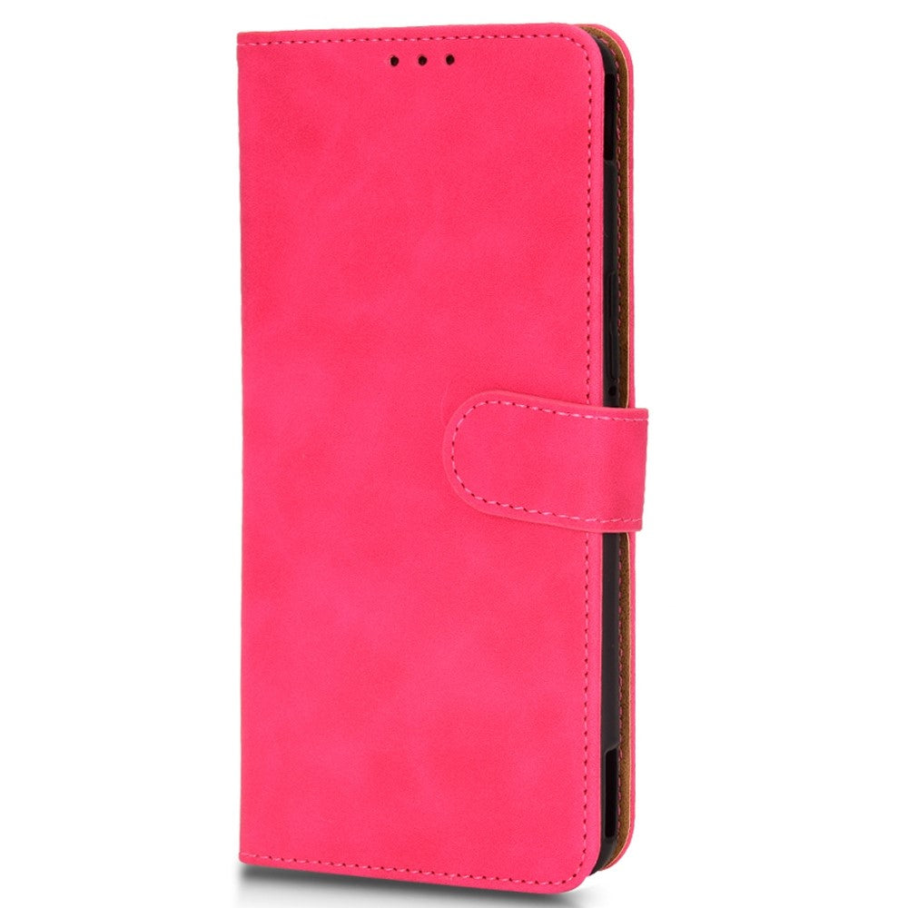 Skin-Touch Feeling Phone Cover for Asus ROG Phone 6 5G, PU Leather Magnetic Clasp Stand Wallet Case