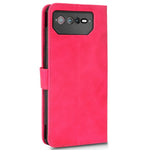 Skin-Touch Feeling Phone Cover for Asus ROG Phone 6 5G, PU Leather Magnetic Clasp Stand Wallet Case