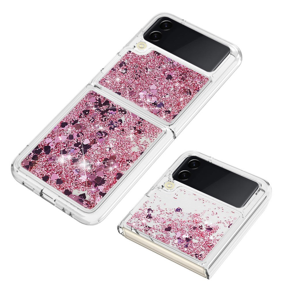 For Samsung Galaxy Z Flip4 5GTPU Case Glitter Quicksand Shockproof Phone Back Cover