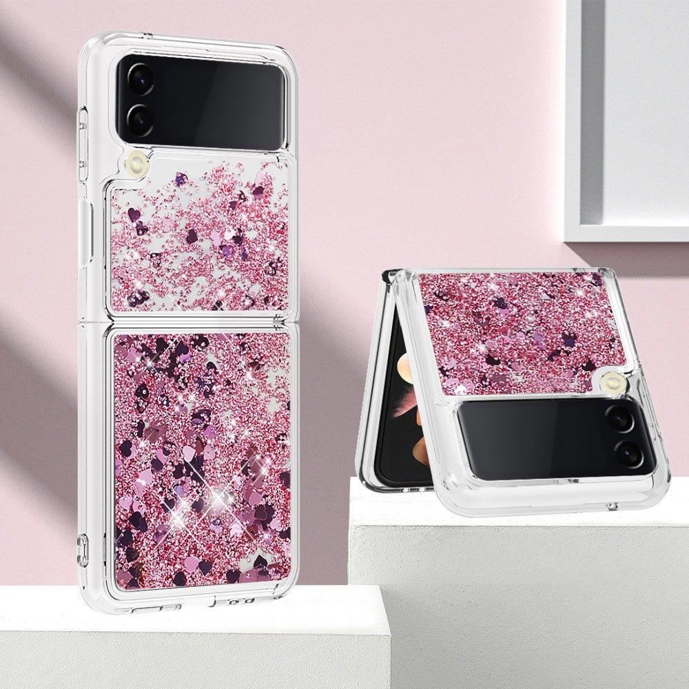For Samsung Galaxy Z Flip4 5GTPU Case Glitter Quicksand Shockproof Phone Back Cover