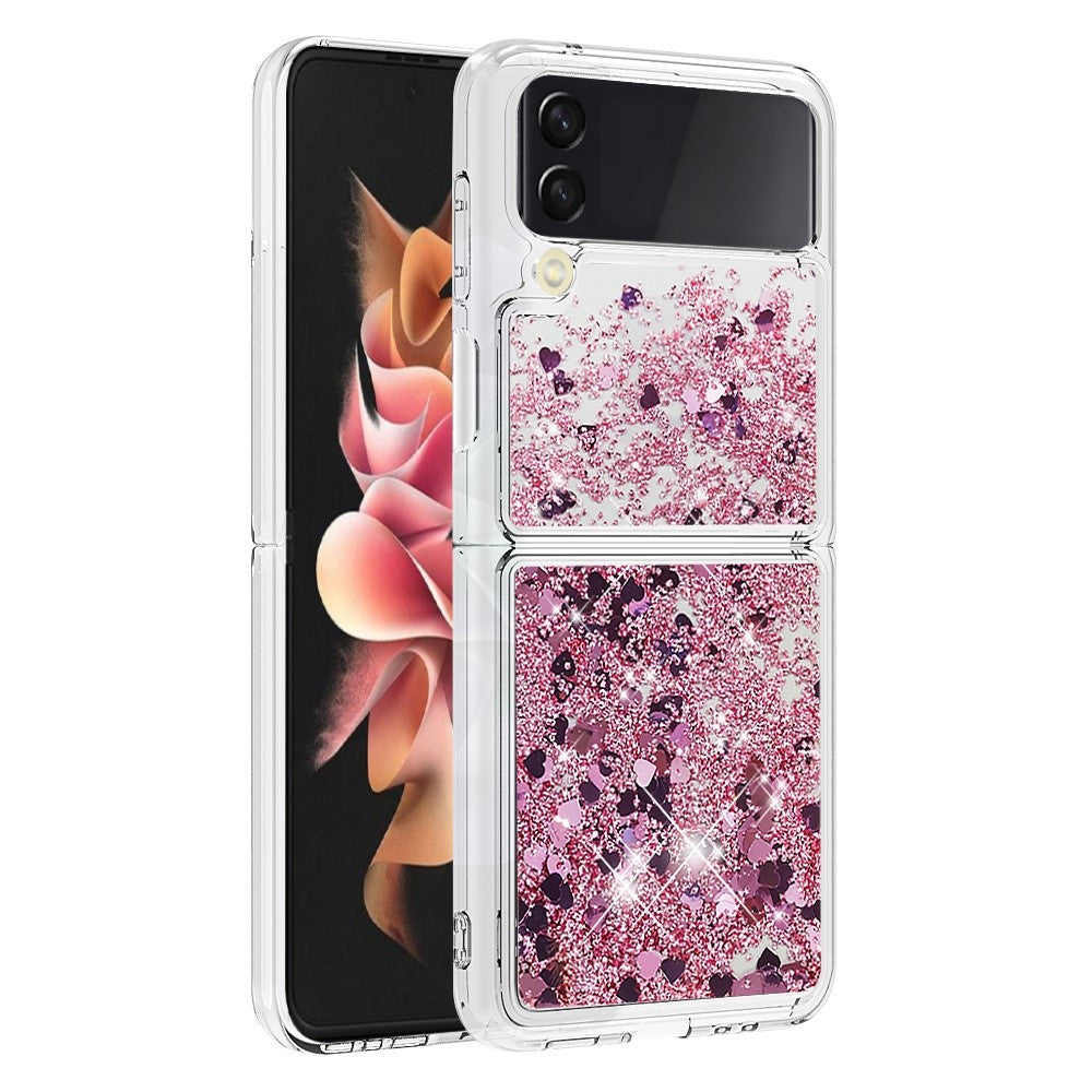 For Samsung Galaxy Z Flip4 5GTPU Case Glitter Quicksand Shockproof Phone Back Cover