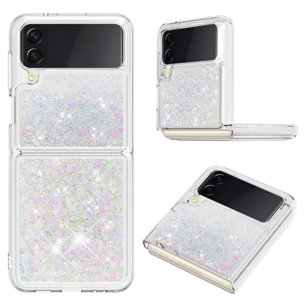 For Samsung Galaxy Z Flip4 5GTPU Case Glitter Quicksand Shockproof Phone Back Cover