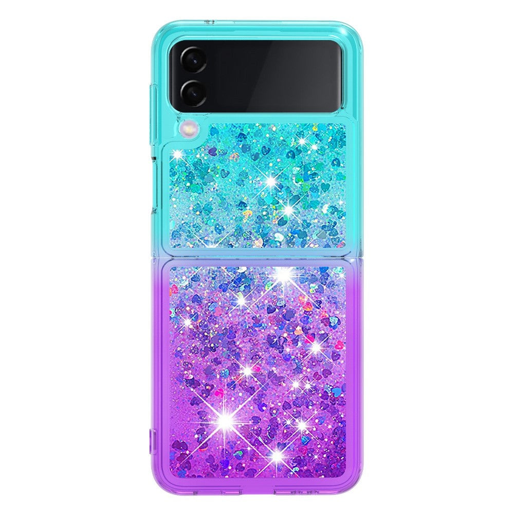 For Samsung Galaxy Z Flip4 5G TPU Case Gradient Quicksand Phone Back Cover