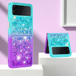 For Samsung Galaxy Z Flip4 5G TPU Case Gradient Quicksand Phone Back Cover
