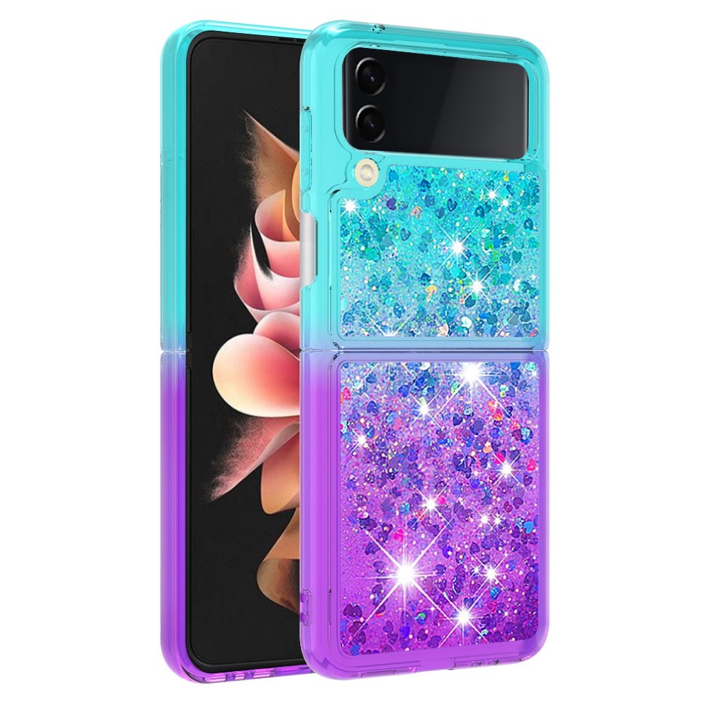 For Samsung Galaxy Z Flip4 5G TPU Case Gradient Quicksand Phone Back Cover