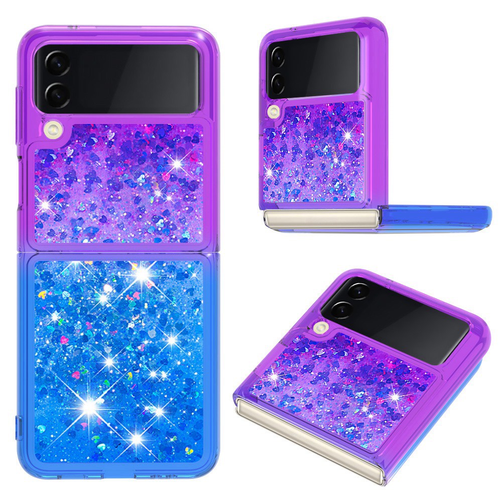 For Samsung Galaxy Z Flip4 5G TPU Case Gradient Quicksand Phone Back Cover