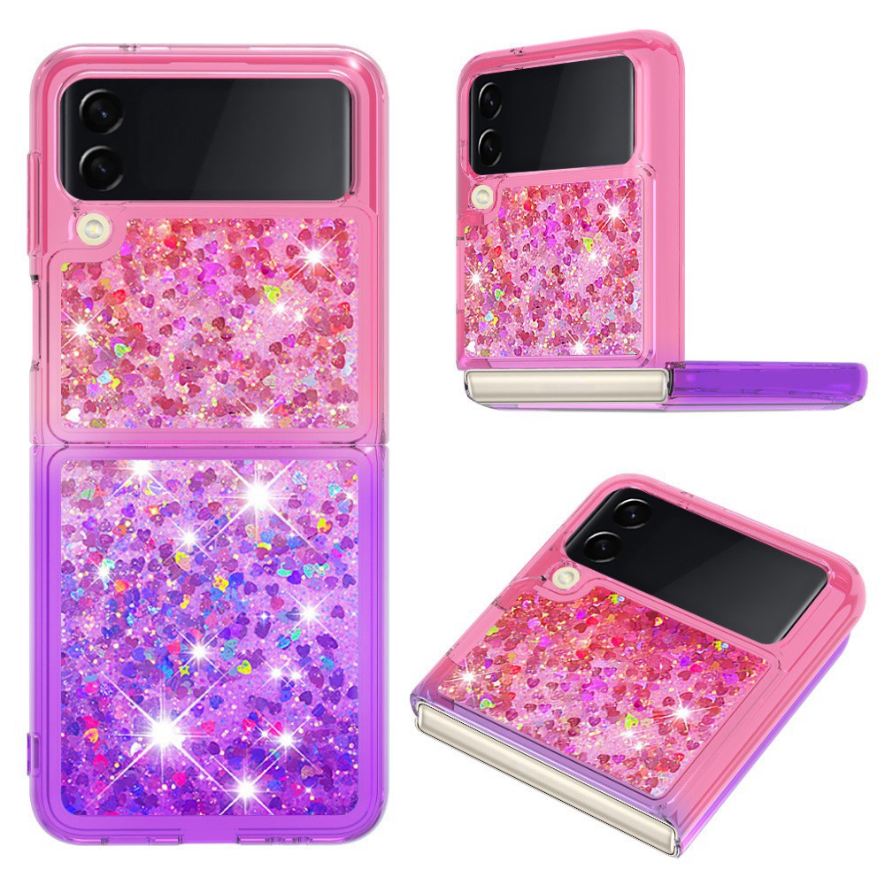 For Samsung Galaxy Z Flip4 5G TPU Case Gradient Quicksand Phone Back Cover