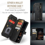 For iPhone 14 Plus Phone Cases with Strap CASEME C30 Zipper Multiple Card Holder PU Leather Cover