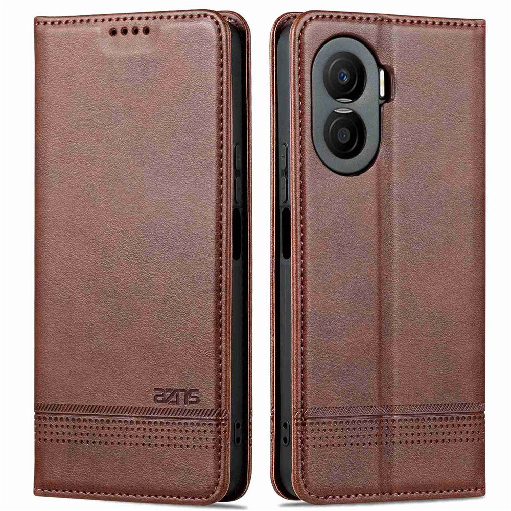 AZNS For Honor X40i 5G Anti-scratch PU Leather Viewing Stand Flip Cover Wallet Magnetic Auto Closing Phone Case