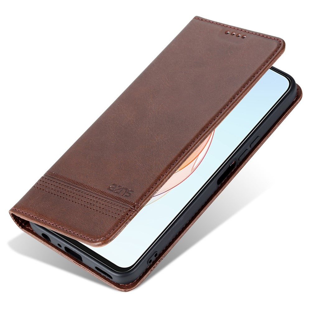 AZNS For Honor X40i 5G Anti-scratch PU Leather Viewing Stand Flip Cover Wallet Magnetic Auto Closing Phone Case