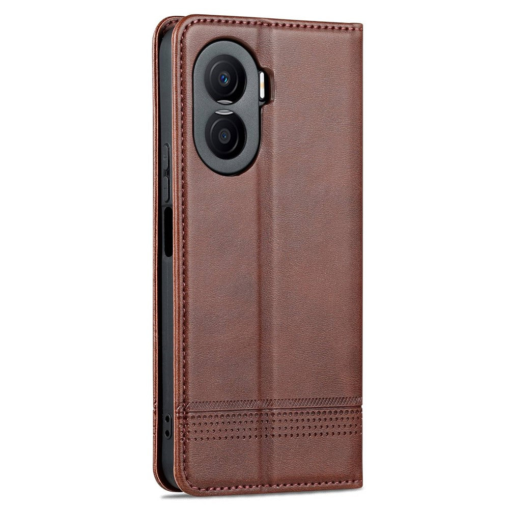 AZNS For Honor X40i 5G Anti-scratch PU Leather Viewing Stand Flip Cover Wallet Magnetic Auto Closing Phone Case