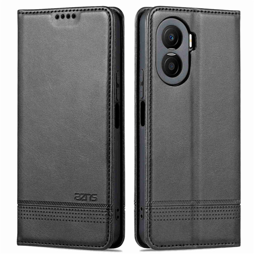 AZNS For Honor X40i 5G Anti-scratch PU Leather Viewing Stand Flip Cover Wallet Magnetic Auto Closing Phone Case