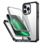 Til iPhone 14 Pro 6,1 tommer Stødsikkert cover Fuld dækning Hård PC + Blød TPU Hybrid Cover med Hærdet Glas Skærmbeskytter
