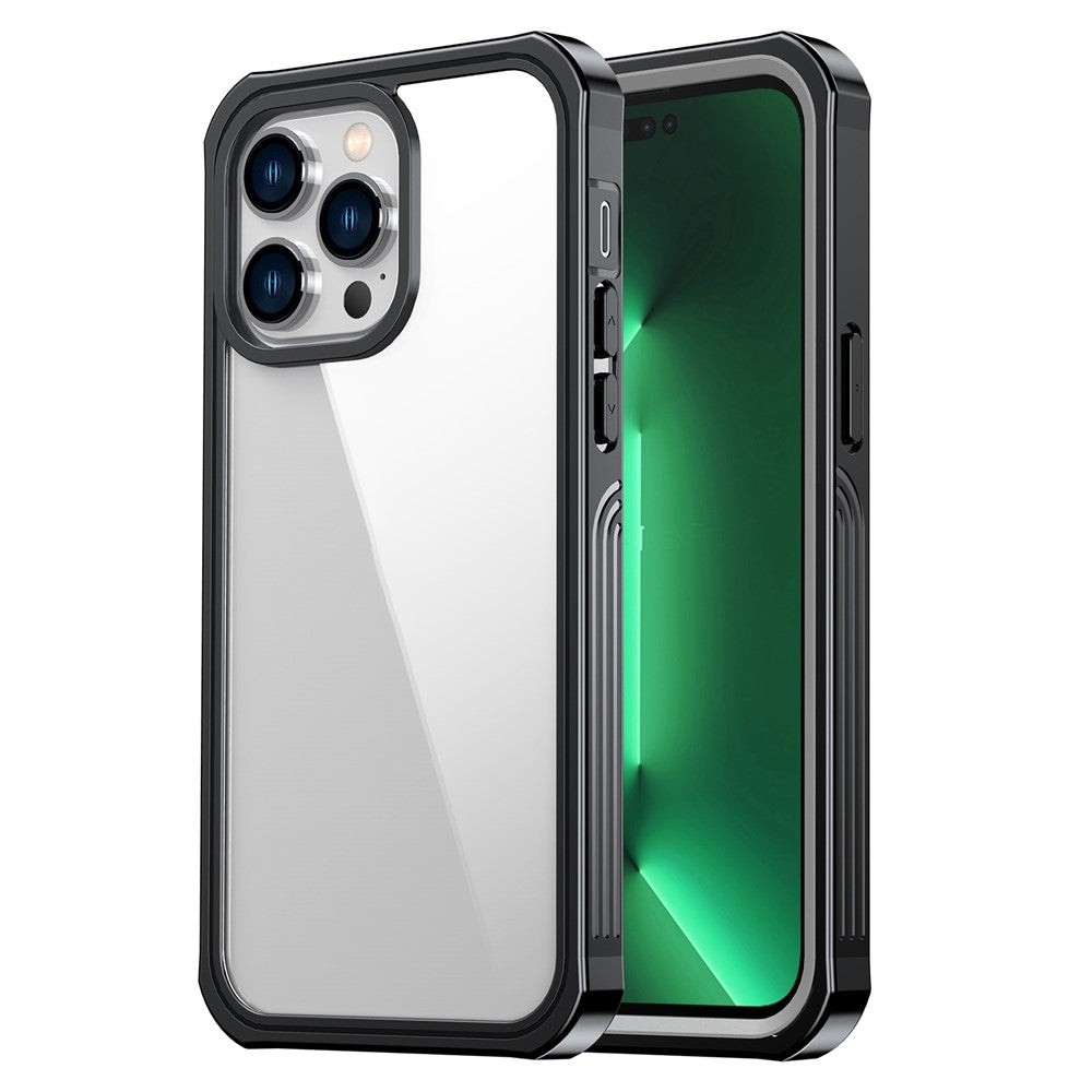 Til iPhone 14 Pro 6,1 tommer Stødsikkert cover Fuld dækning Hård PC + Blød TPU Hybrid Cover med Hærdet Glas Skærmbeskytter