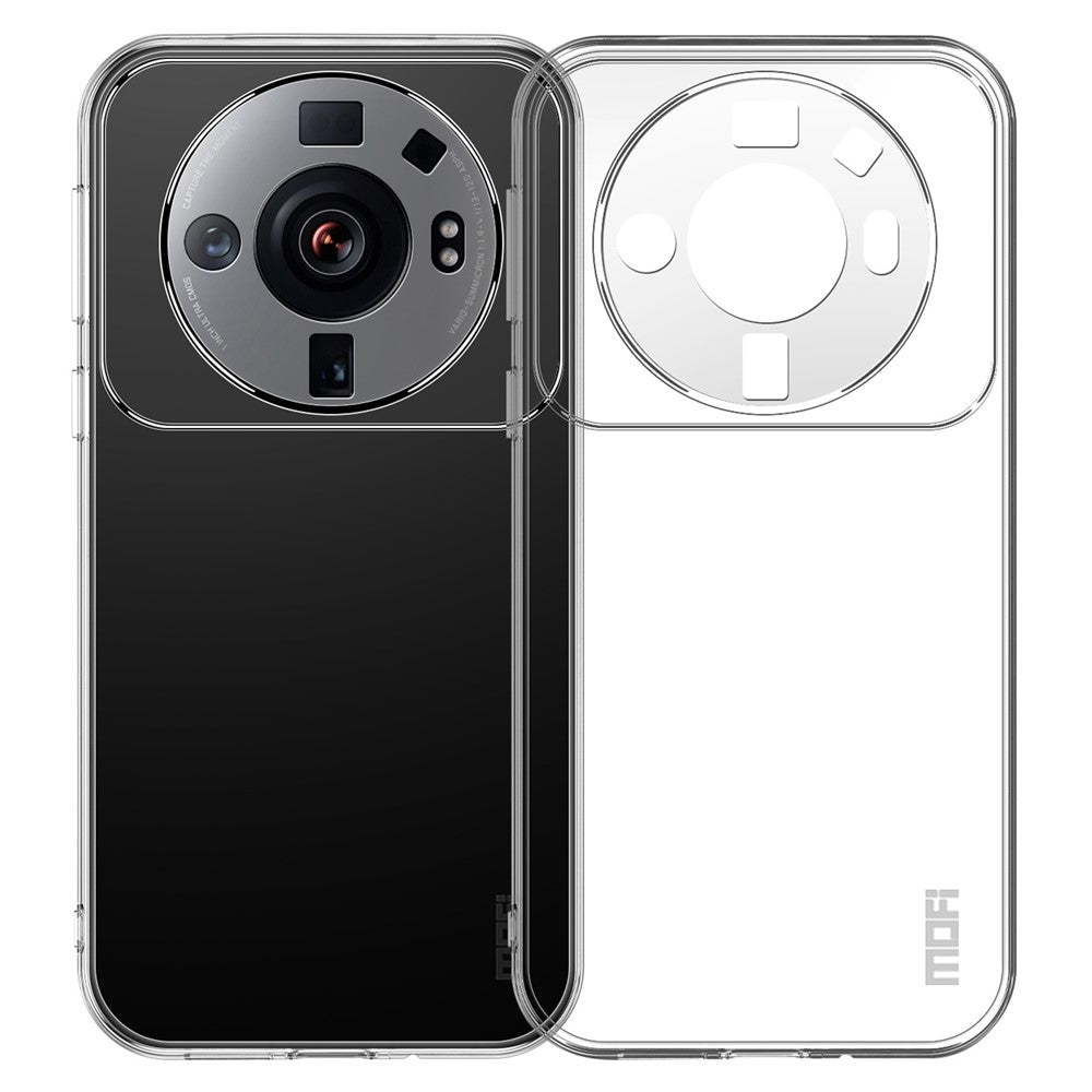 MOFI För Xiaomi 12S Ultra 5G Ultra Slim Anti-fall Flexibelt TPU mobilskal Fallsäkert Transparent Mobilmobil Baksida