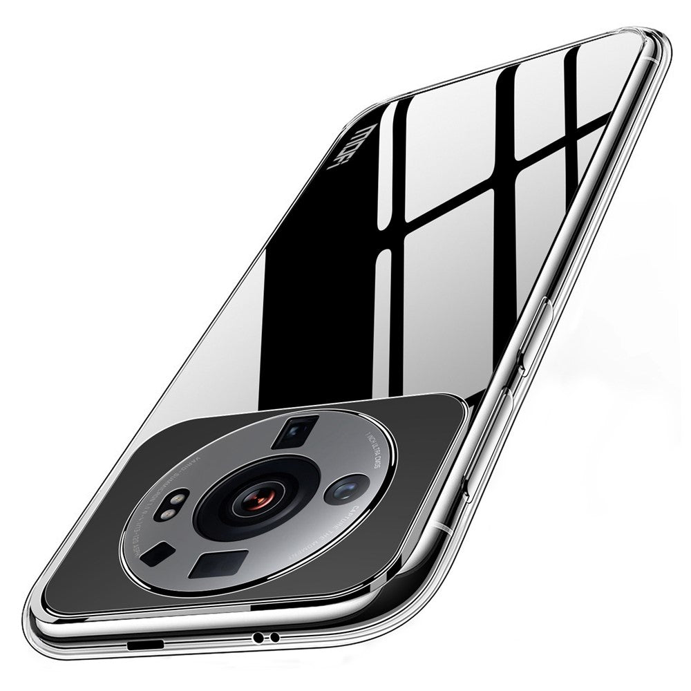 MOFI För Xiaomi 12S Ultra 5G Ultra Slim Anti-fall Flexibelt TPU mobilskal Fallsäkert Transparent Mobilmobil Baksida