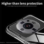MOFI För Xiaomi 12S Ultra 5G Ultra Slim Anti-fall Flexibelt TPU mobilskal Fallsäkert Transparent Mobilmobil Baksida