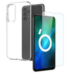 NORTHJO Til Samsung Galaxy A13 4G Hærdet Glas Skærmbeskytter Telefoncover Anti-ridse TPU Etui
