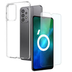 NORTHJO Til Samsung Galaxy A23 5G (global version) / 4G Gennemsigtigt TPU telefoncover med skærmbeskytter i hærdet glas