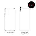 NORTHJO Til Samsung Galaxy A23 5G (global version) / 4G Gennemsigtigt TPU telefoncover med skærmbeskytter i hærdet glas