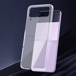 For Samsung Galaxy Z Flip4 5G Transparent Hard PC Anti-scratch Anti-fall Phone Case Cover Folding Shell