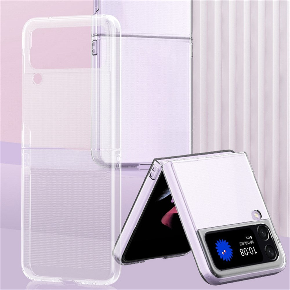 For Samsung Galaxy Z Flip4 5G Transparent Hard PC Anti-scratch Anti-fall Phone Case Cover Folding Shell